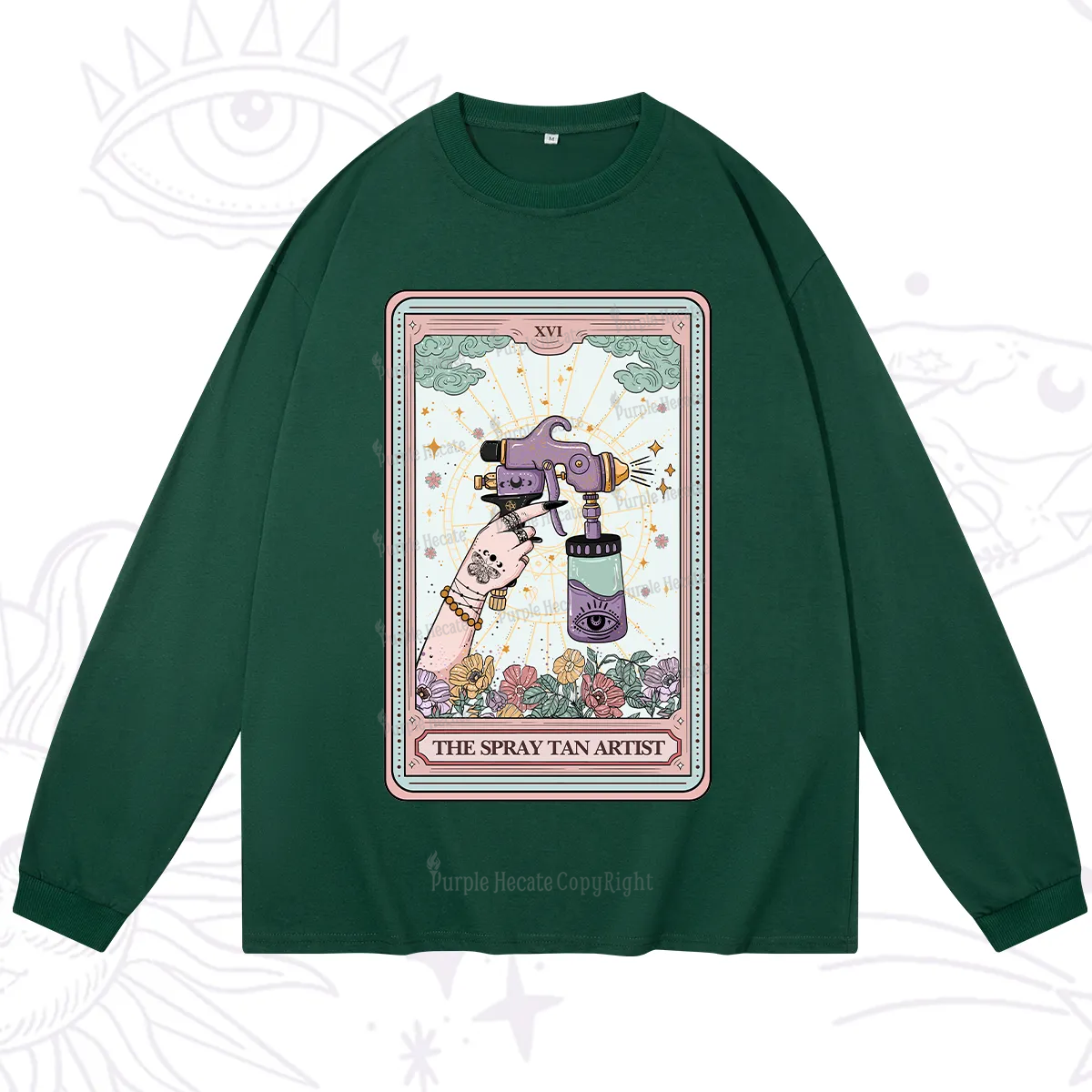 Purplehecate The Spary Tan Artist Tarot Long Sleeve T-Shirt