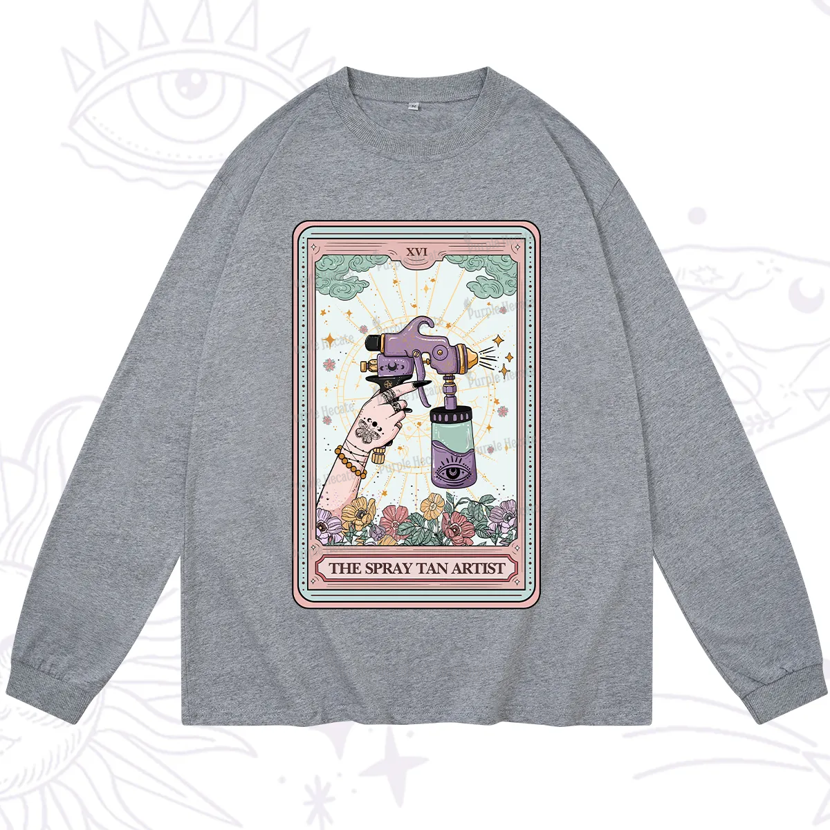 Purplehecate The Spary Tan Artist Tarot Long Sleeve T-Shirt