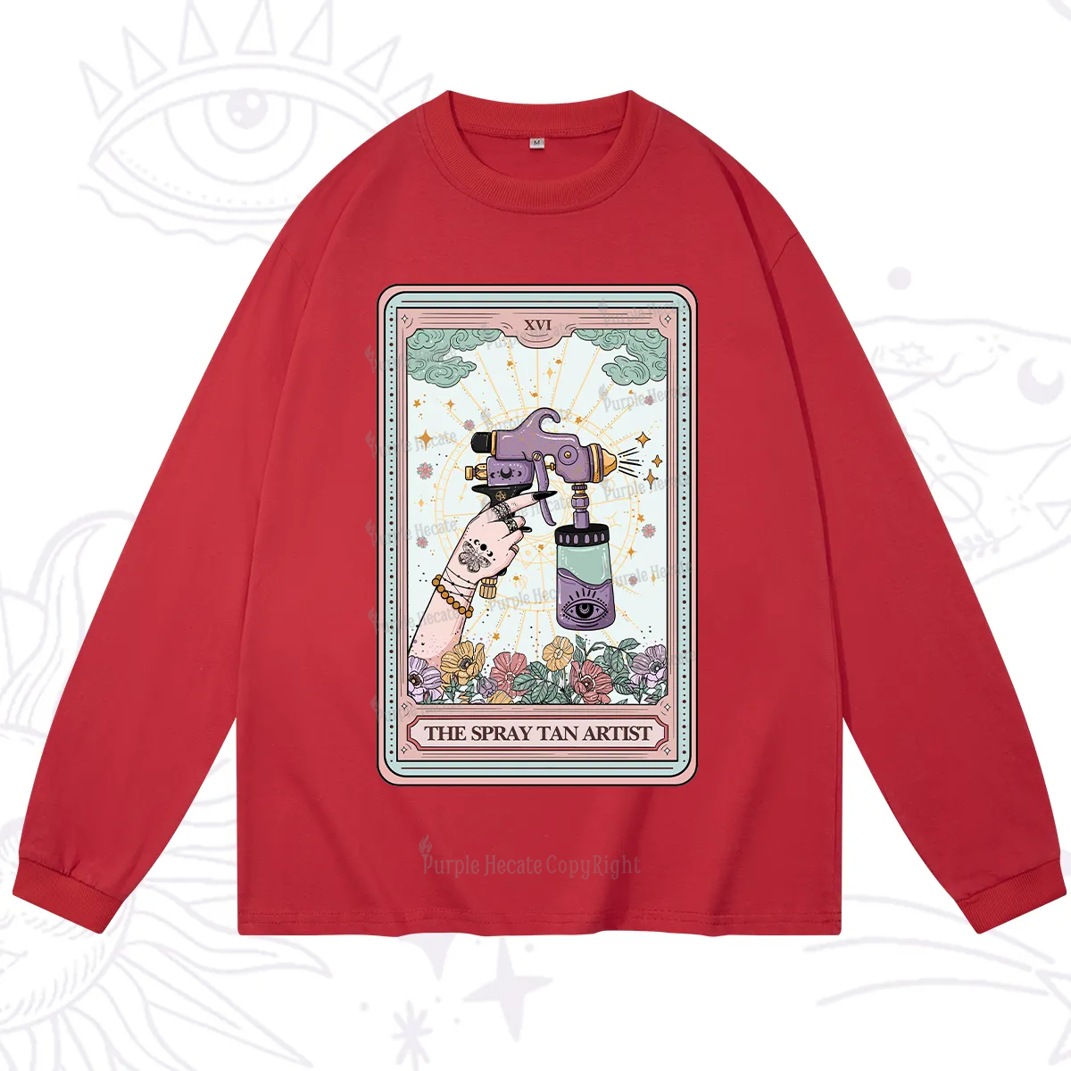 Purplehecate The Spary Tan Artist Tarot Long Sleeve T-Shirt