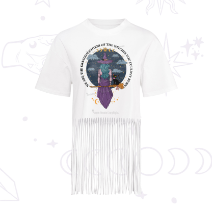 Purplehecate We Are the Granddaughters of the Witches You Could Not Burn Fringe Hem T-Shirt