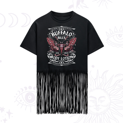 Purplehecate Buffalo Bill's Body Lotion Fringe Hem T-Shirt