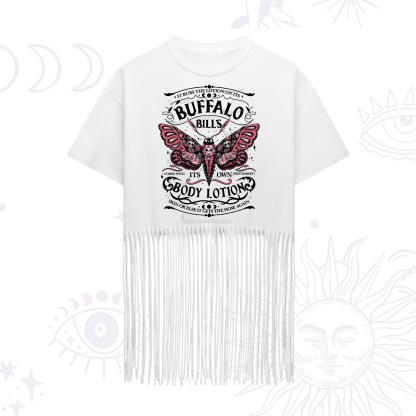 Purplehecate Buffalo Bill's Body Lotion Fringe Hem T-Shirt