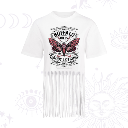 Purplehecate Buffalo Bill's Body Lotion Fringe Hem T-Shirt