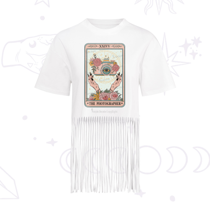 Purplehecate The Photographter Tarot Fringe Hem T-Shirt
