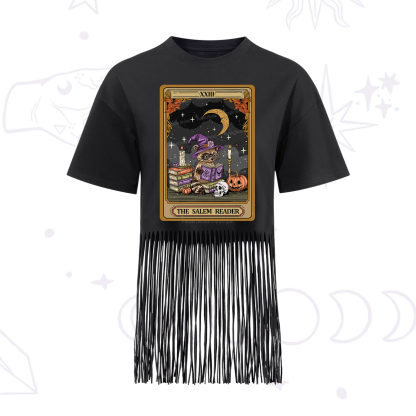 Purplehecate The Salem Reader Tarot Fringe Hem T-Shirt