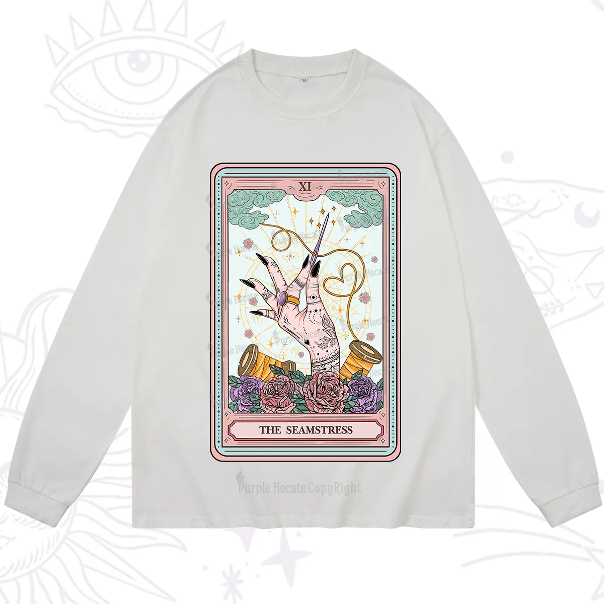 Purplehecate The Seamstress Tarot Long Sleeve T-Shirt