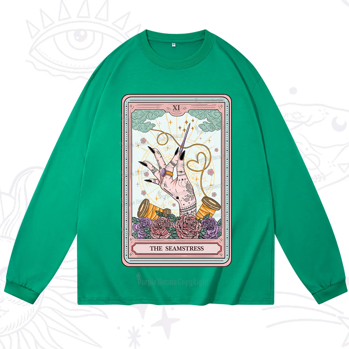 Purplehecate The Seamstress Tarot Long Sleeve T-Shirt