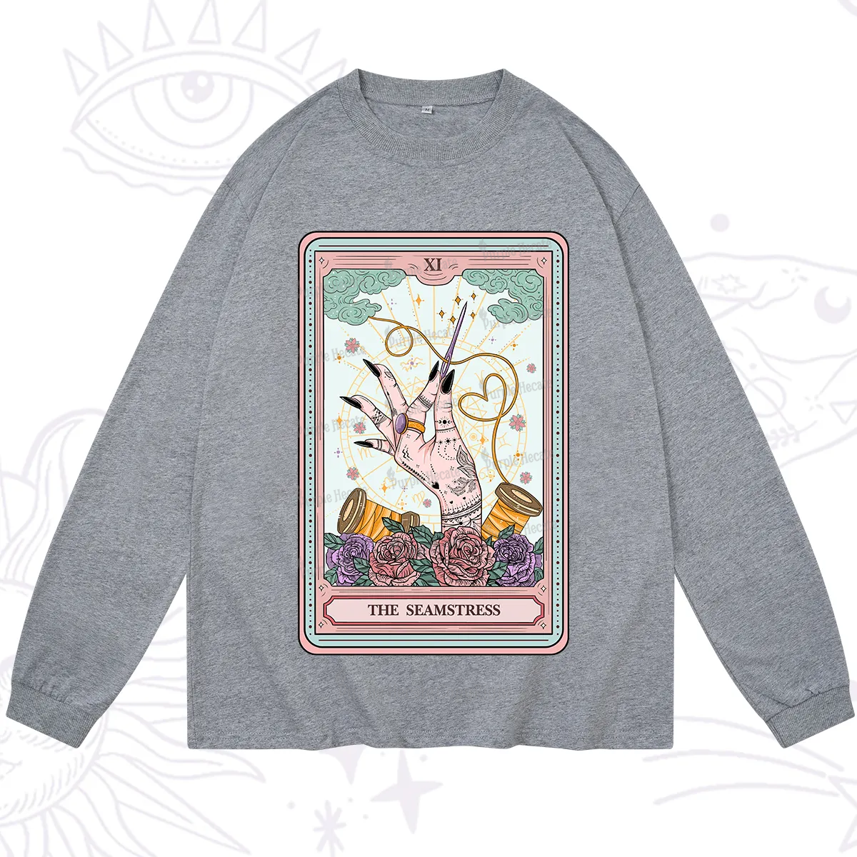 Purplehecate The Seamstress Tarot Long Sleeve T-Shirt