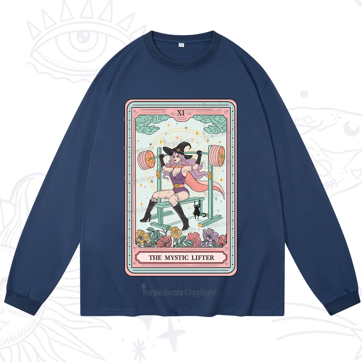 Purplehecate The Mystic Lifter Tarot Long Sleeve T-Shirt
