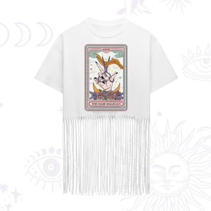 Purplehecate The Hair Magician Tarot Fringe Hem T-Shirt