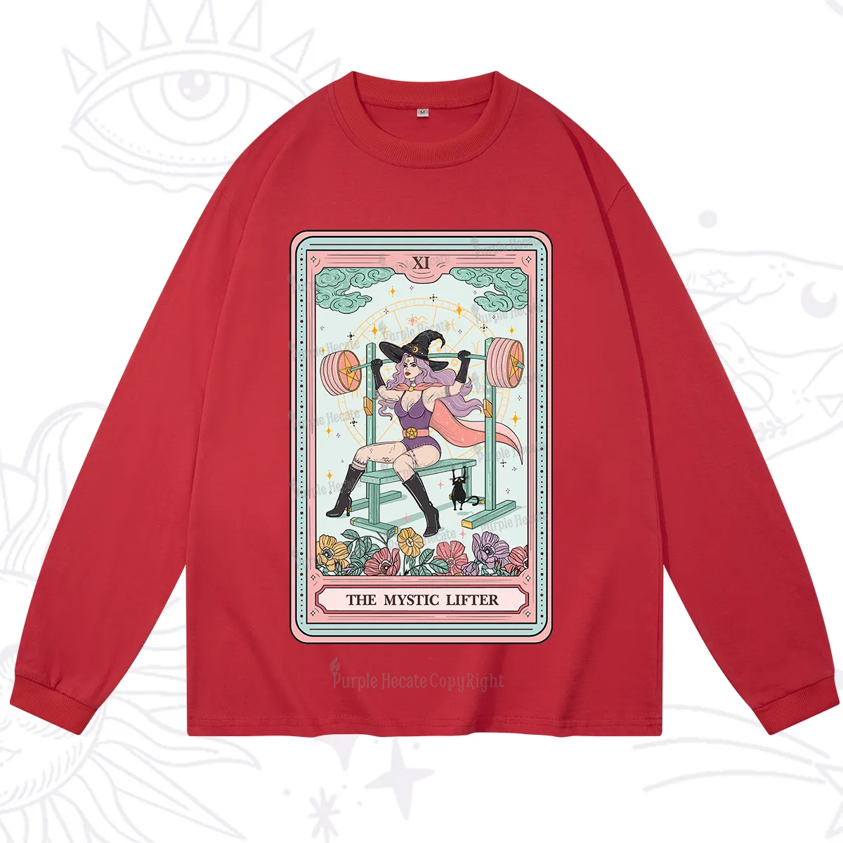 Purplehecate The Mystic Lifter Tarot Long Sleeve T-Shirt