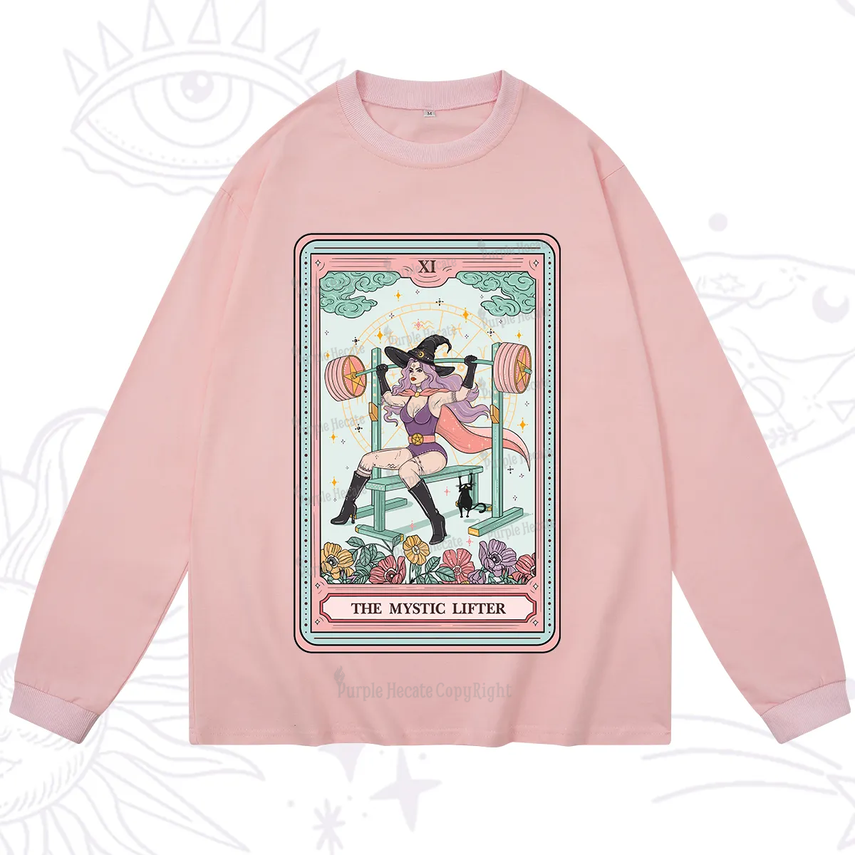 Purplehecate The Mystic Lifter Tarot Long Sleeve T-Shirt