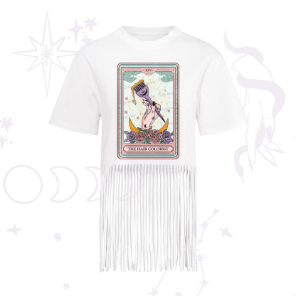Purplehecate The Hair Colorist Tarot Fringe Hem T-Shirt