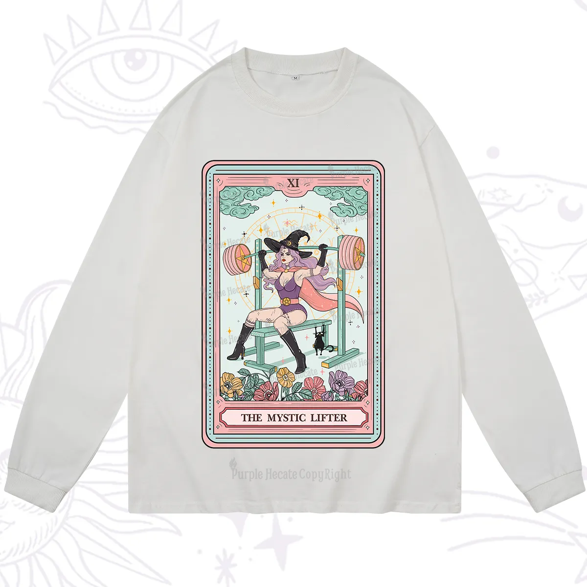 Purplehecate The Mystic Lifter Tarot Long Sleeve T-Shirt
