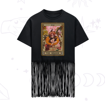 Purplehecate The Audacity Tarot Card Fringe Hem T-Shirt