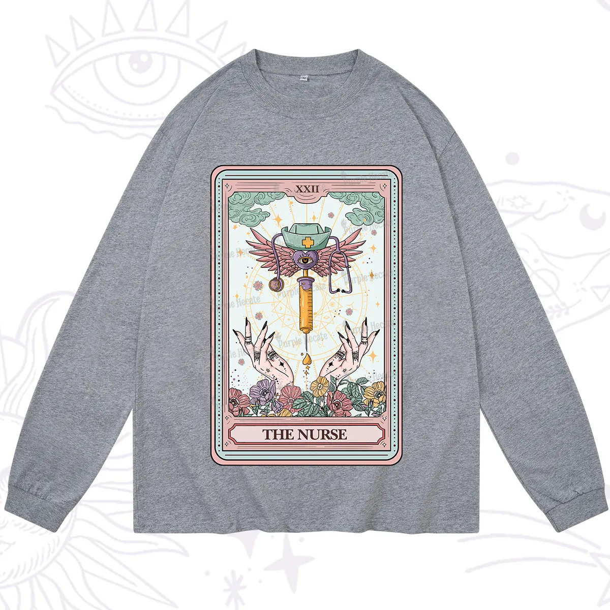 Purplehecate The ER Nurse Tarot Long Sleeve T-Shirt