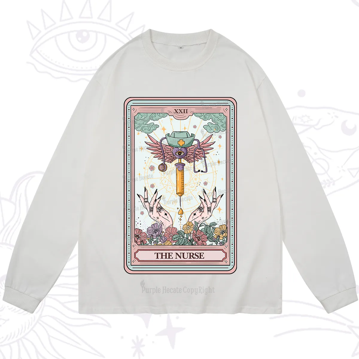 Purplehecate The ER Nurse Tarot Long Sleeve T-Shirt