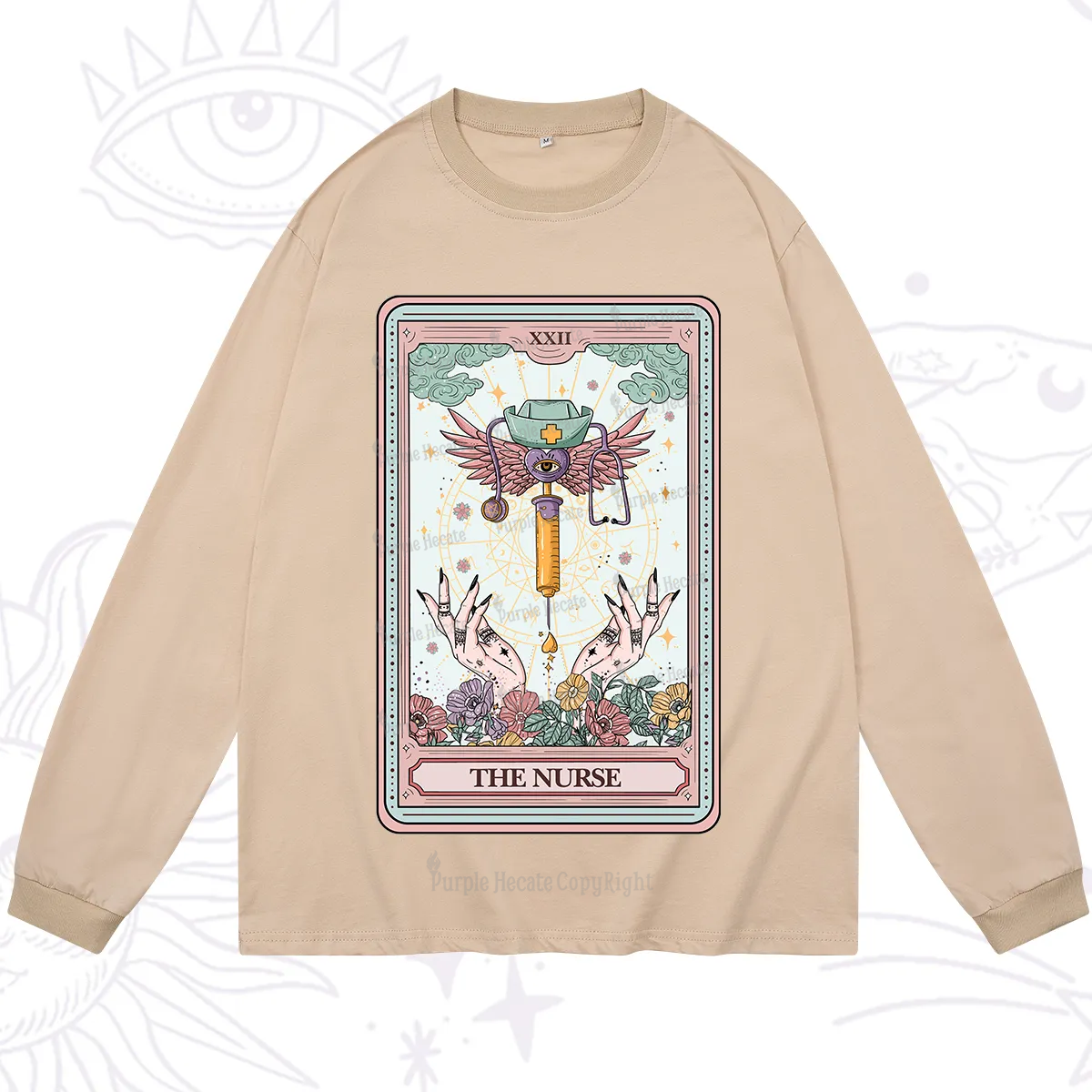 Purplehecate The ER Nurse Tarot Long Sleeve T-Shirt