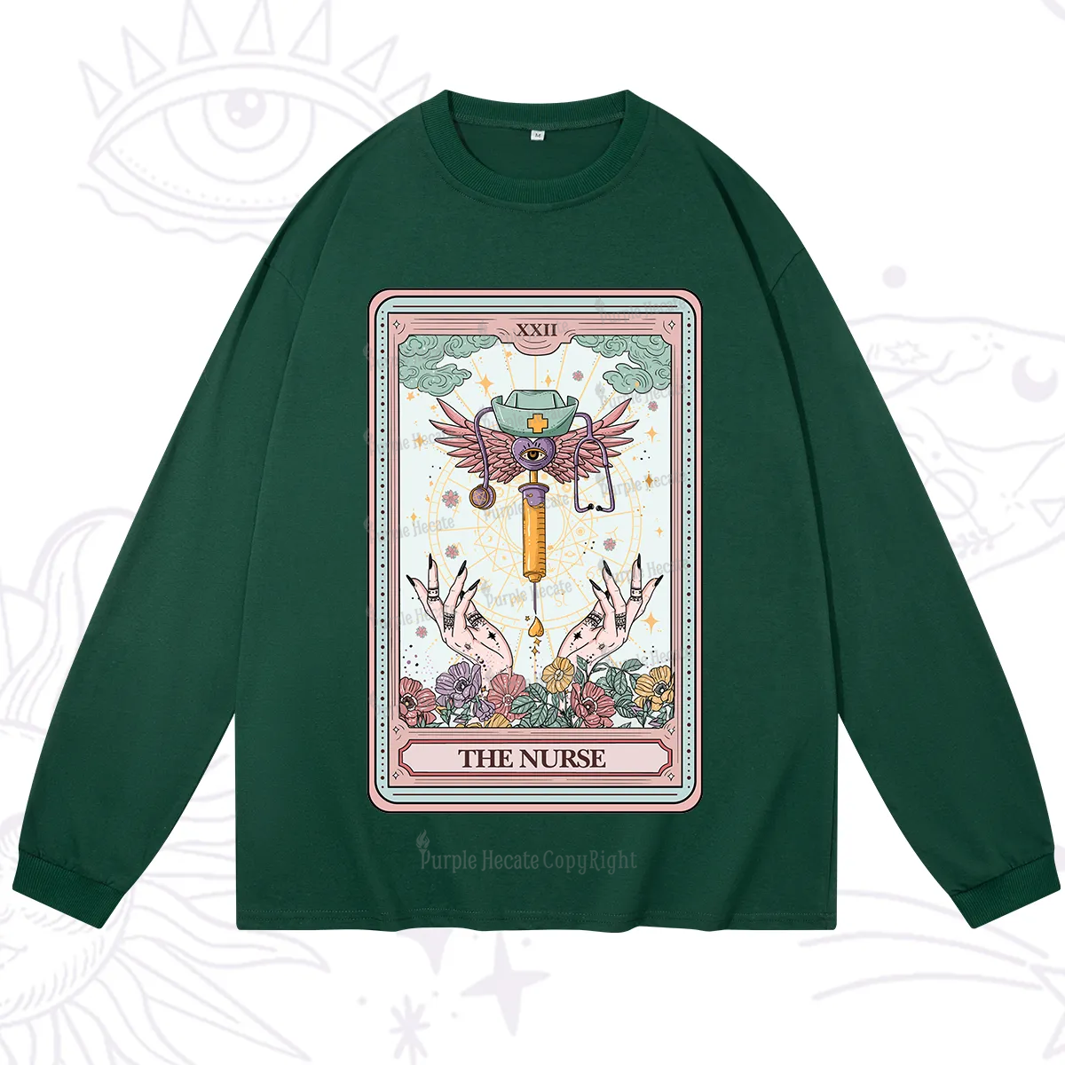 Purplehecate The ER Nurse Tarot Long Sleeve T-Shirt