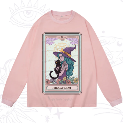 Purplehecate The Gothic Cat Mom Tarot Long Sleeve T-Shirt