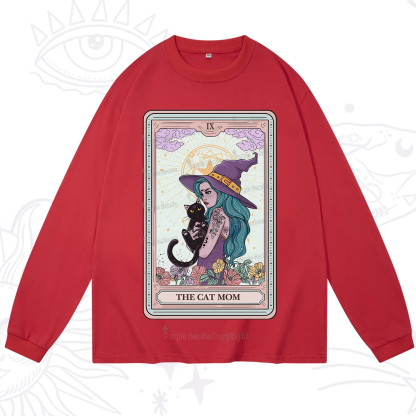 Purplehecate The Gothic Cat Mom Tarot Long Sleeve T-Shirt