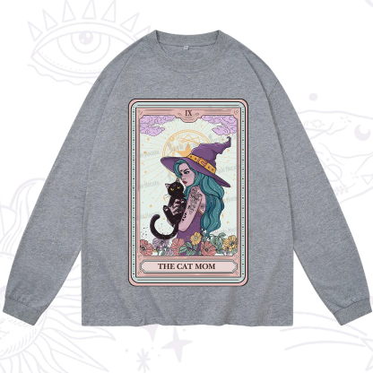 Purplehecate The Gothic Cat Mom Tarot Long Sleeve T-Shirt