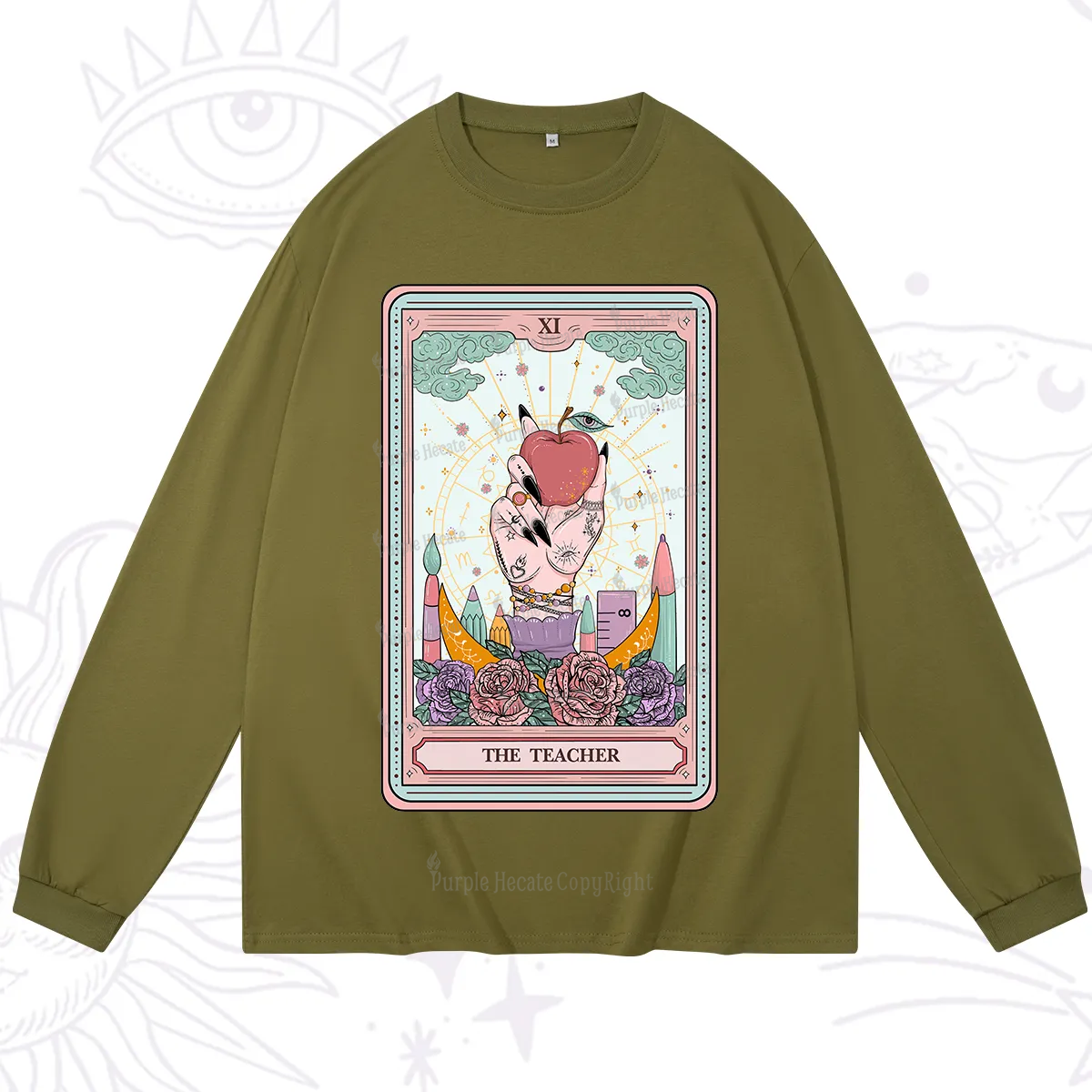 Purplehecate The Teacher Tarot Long Sleeve T-Shirt