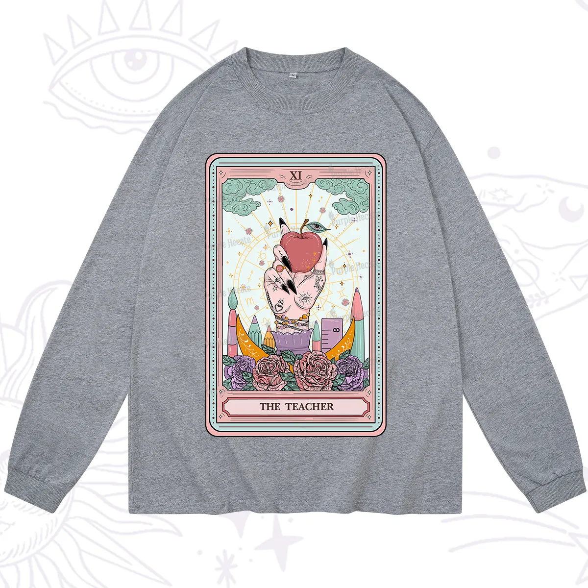 Purplehecate The Teacher Tarot Long Sleeve T-Shirt