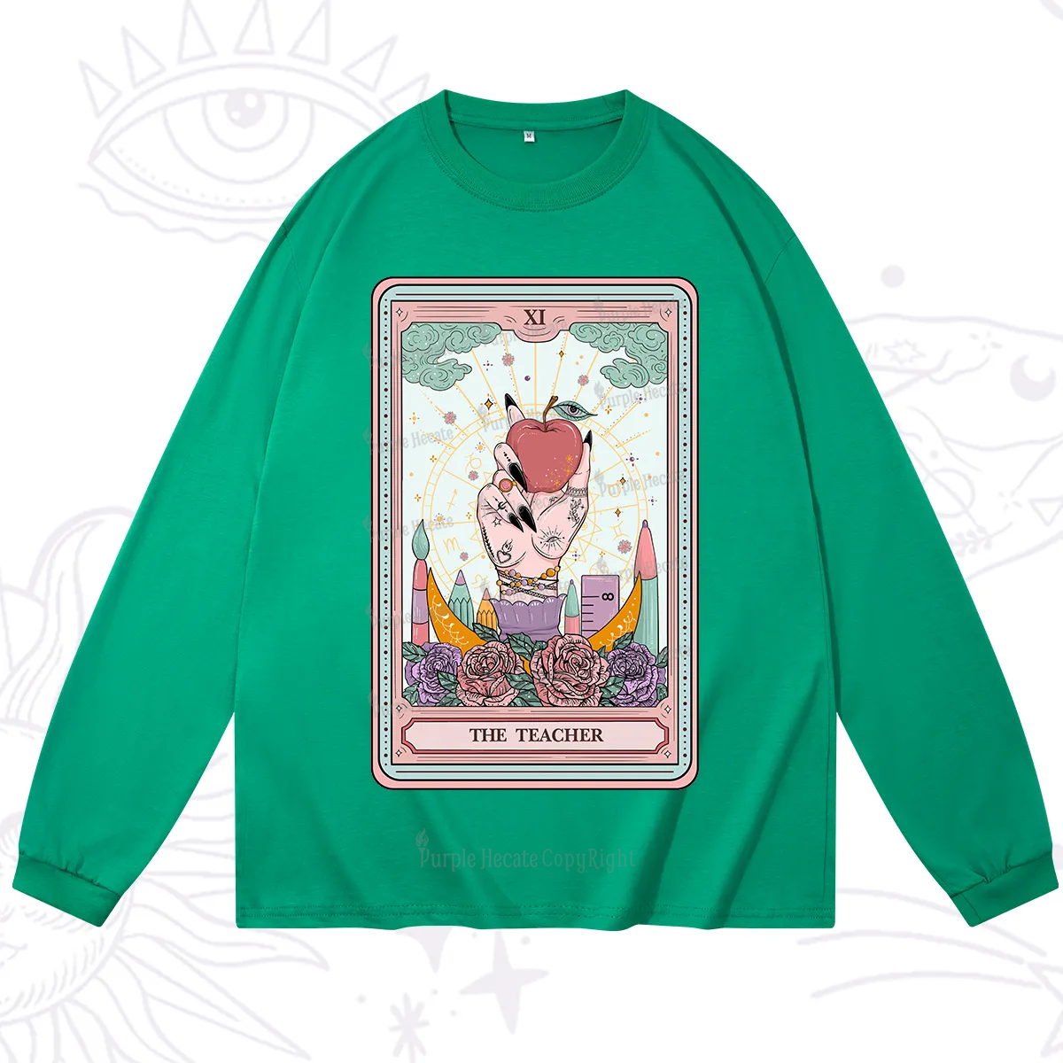 Purplehecate The Teacher Tarot Long Sleeve T-Shirt