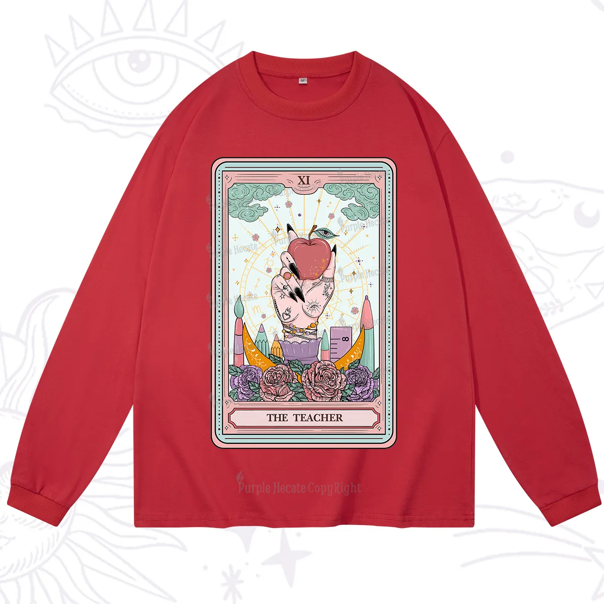 Purplehecate The Teacher Tarot Long Sleeve T-Shirt