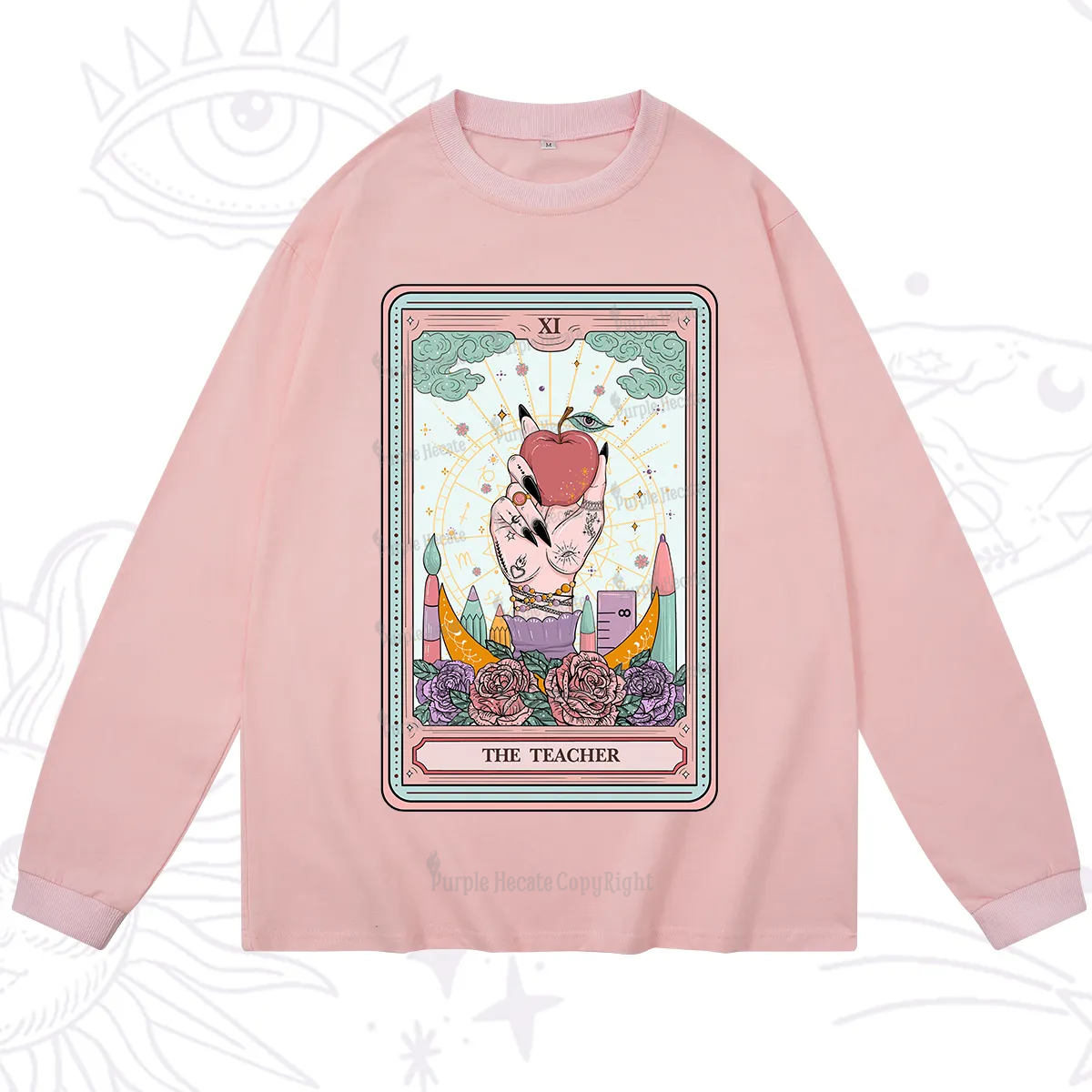 Purplehecate The Teacher Tarot Long Sleeve T-Shirt