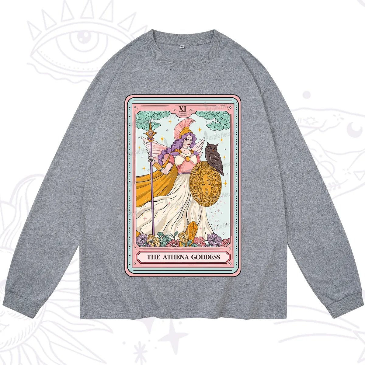 Purplehecate The Athena Goddess Tarot Long Sleeve T-Shirt