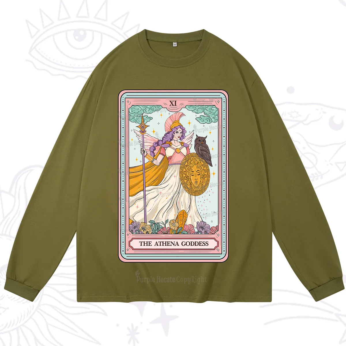 Purplehecate The Athena Goddess Tarot Long Sleeve T-Shirt