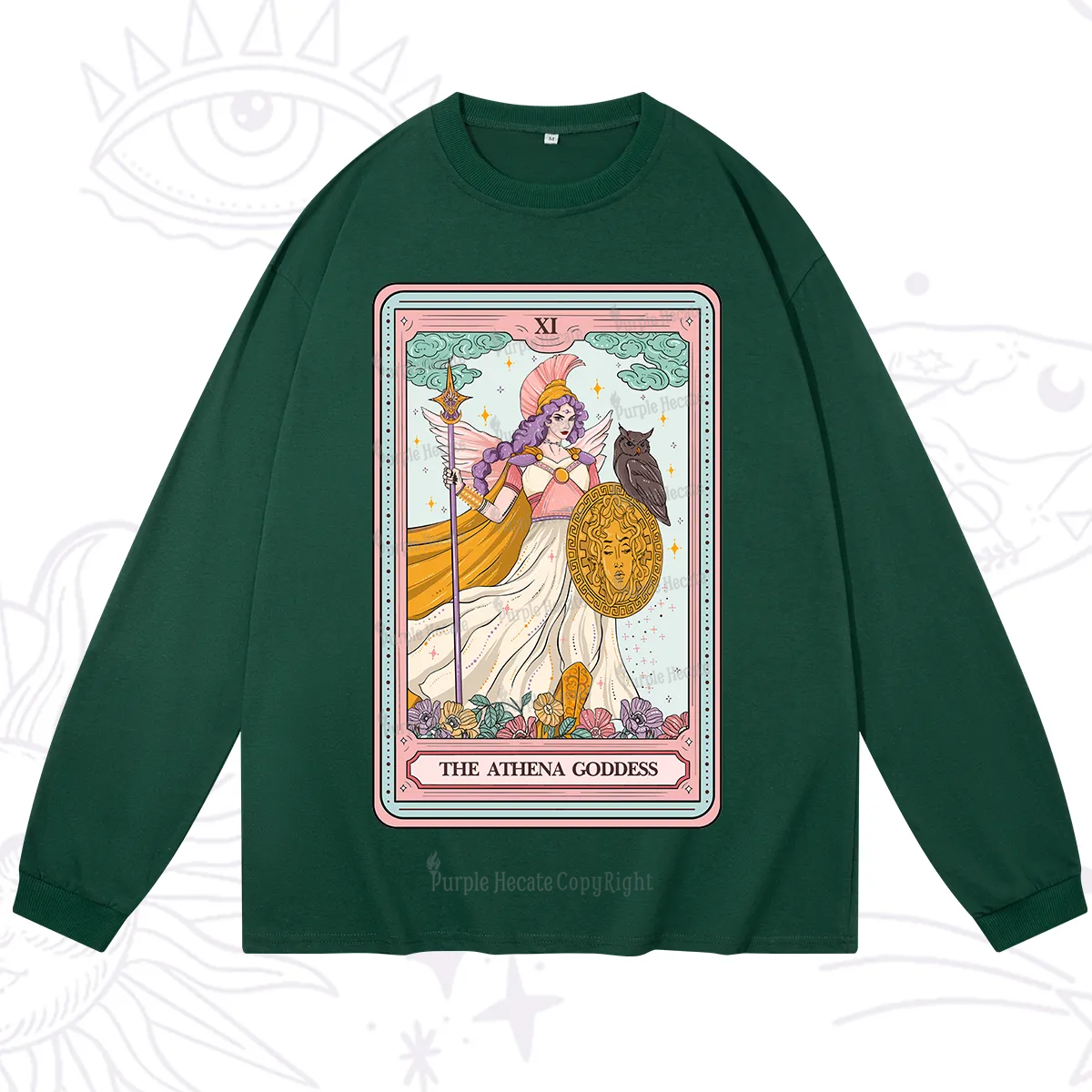 Purplehecate The Athena Goddess Tarot Long Sleeve T-Shirt