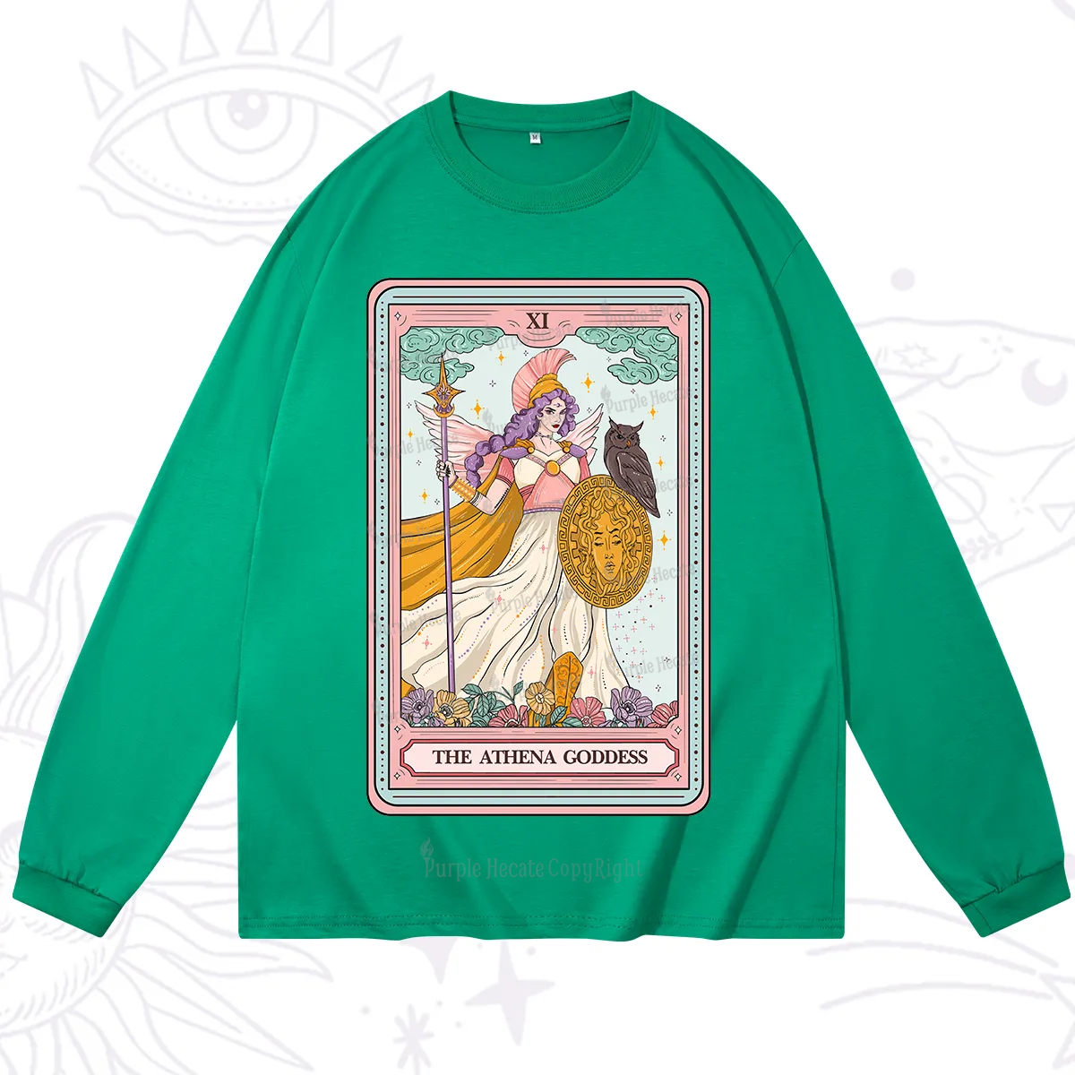 Purplehecate The Athena Goddess Tarot Long Sleeve T-Shirt