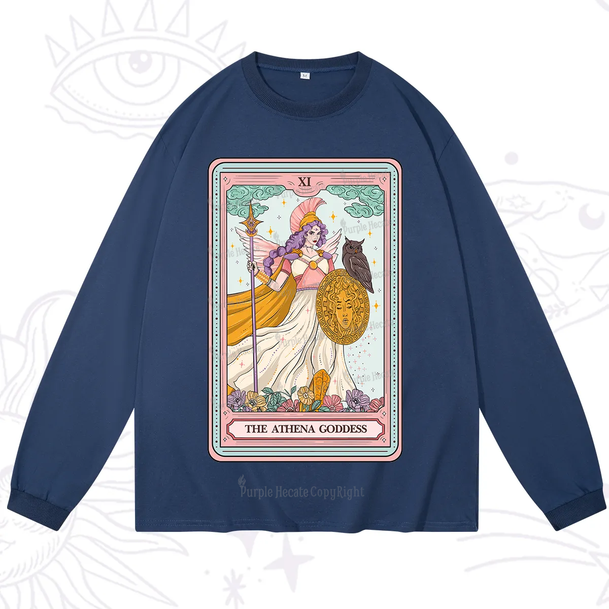 Purplehecate The Athena Goddess Tarot Long Sleeve T-Shirt