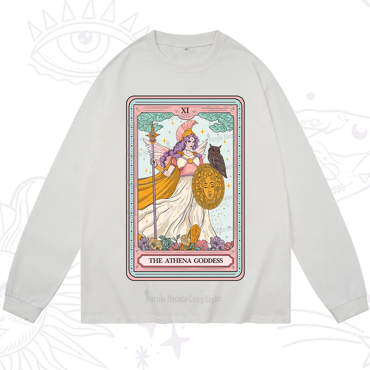 Purplehecate The Athena Goddess Tarot Long Sleeve T-Shirt