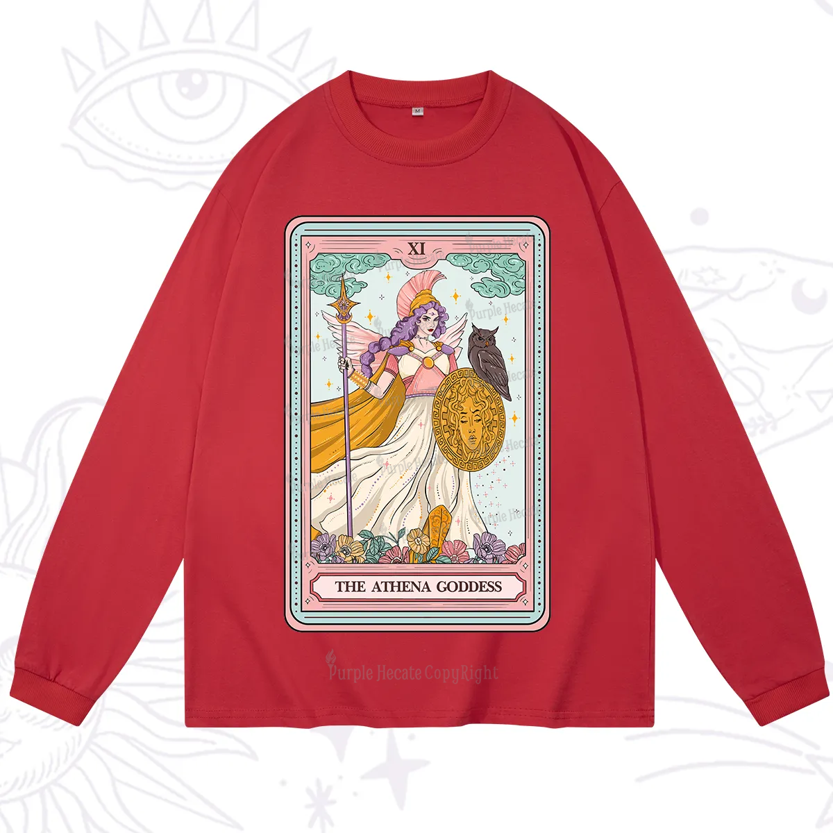 Purplehecate The Athena Goddess Tarot Long Sleeve T-Shirt