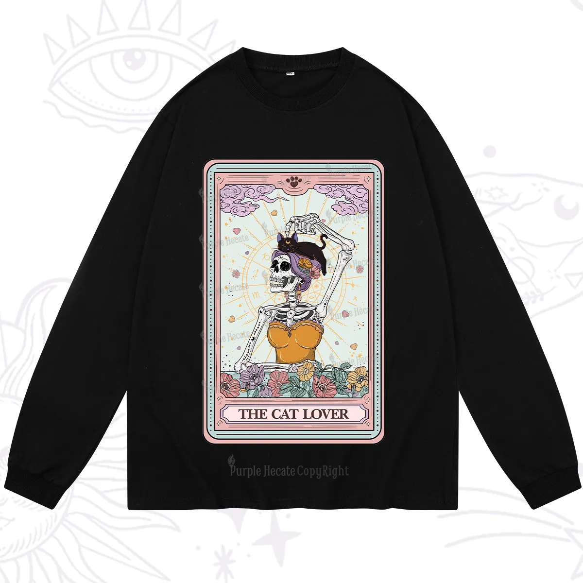 Purplehecate The Cat Lover Tarot Long Sleeve T-Shirt
