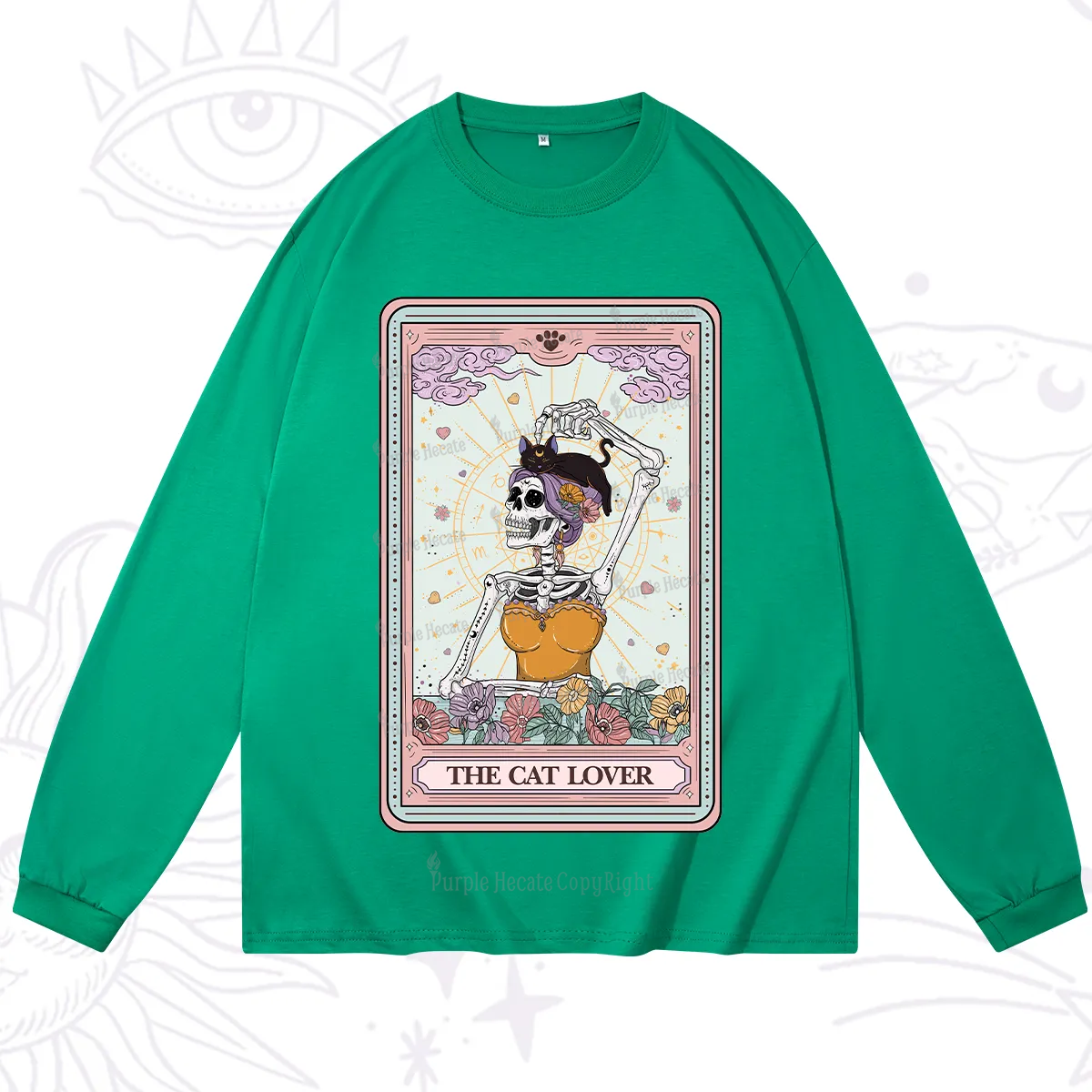Purplehecate The Cat Lover Tarot Long Sleeve T-Shirt