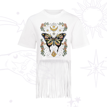 Purplehecate I Am Opening Fringe Hem T-Shirt