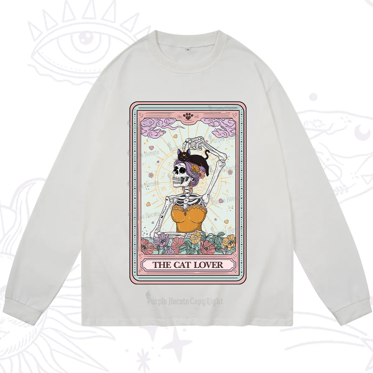 Purplehecate The Cat Lover Tarot Long Sleeve T-Shirt