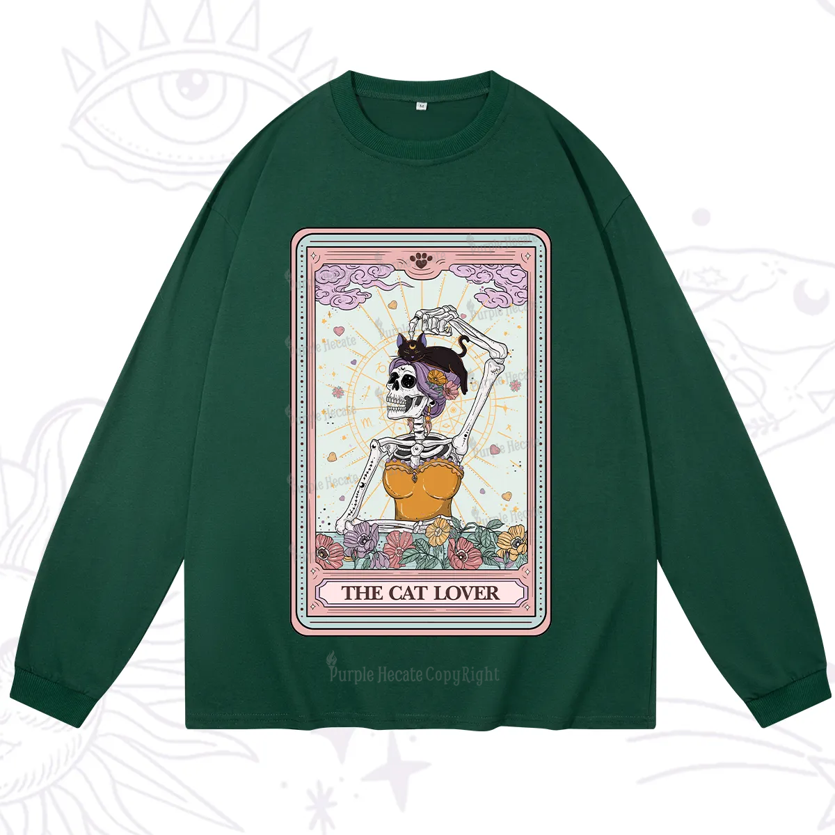 Purplehecate The Cat Lover Tarot Long Sleeve T-Shirt