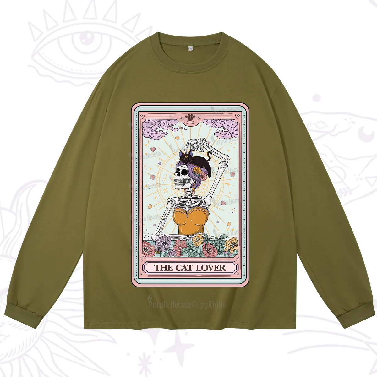 Purplehecate The Cat Lover Tarot Long Sleeve T-Shirt