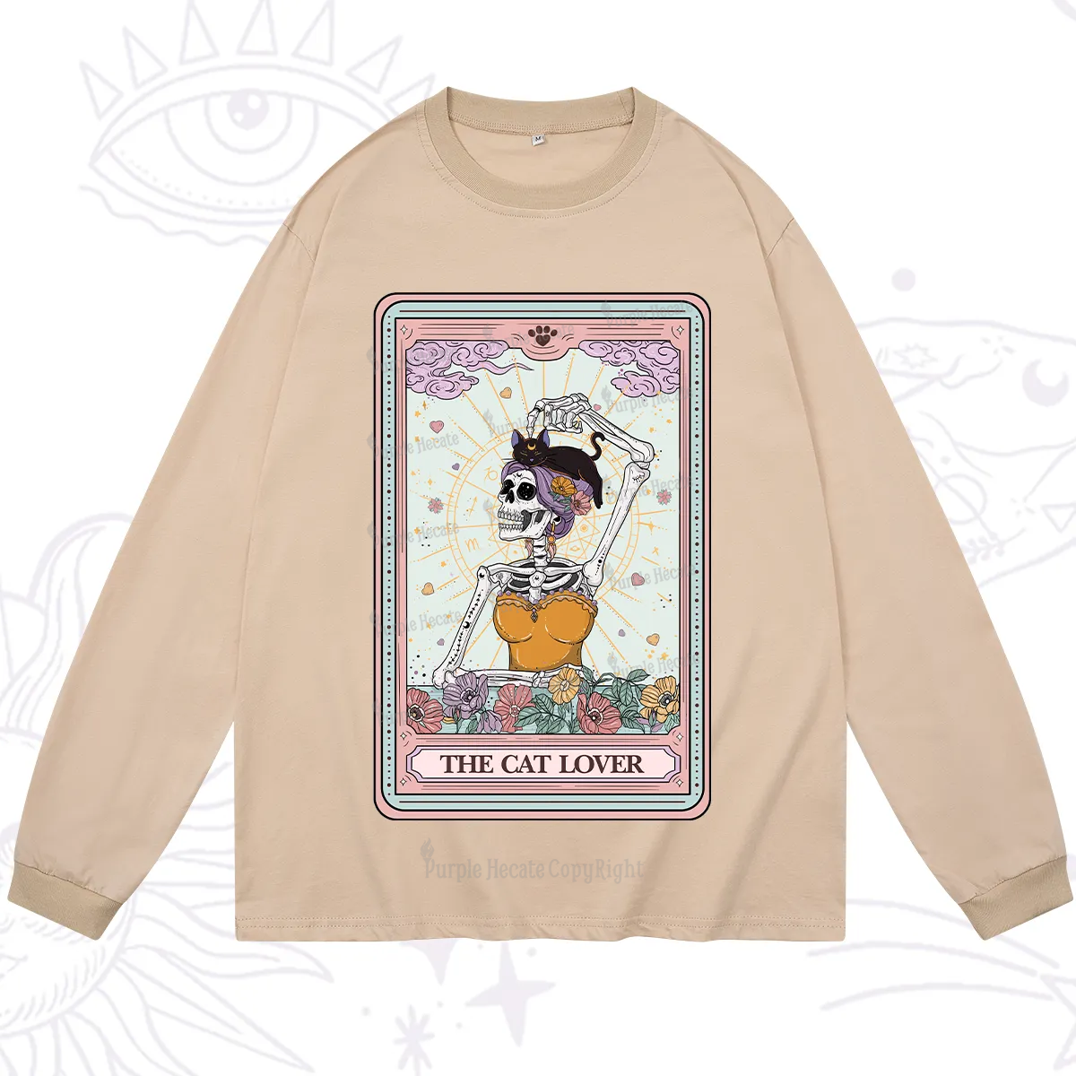 Purplehecate The Cat Lover Tarot Long Sleeve T-Shirt