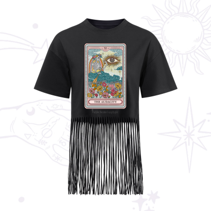 Purplehecate The Audacity Tarot Fringe Hem T-Shirt