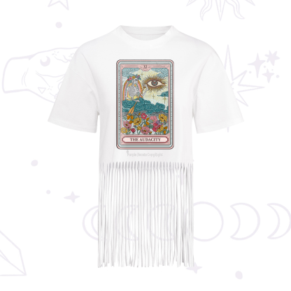 Purplehecate The Audacity Tarot Fringe Hem T-Shirt