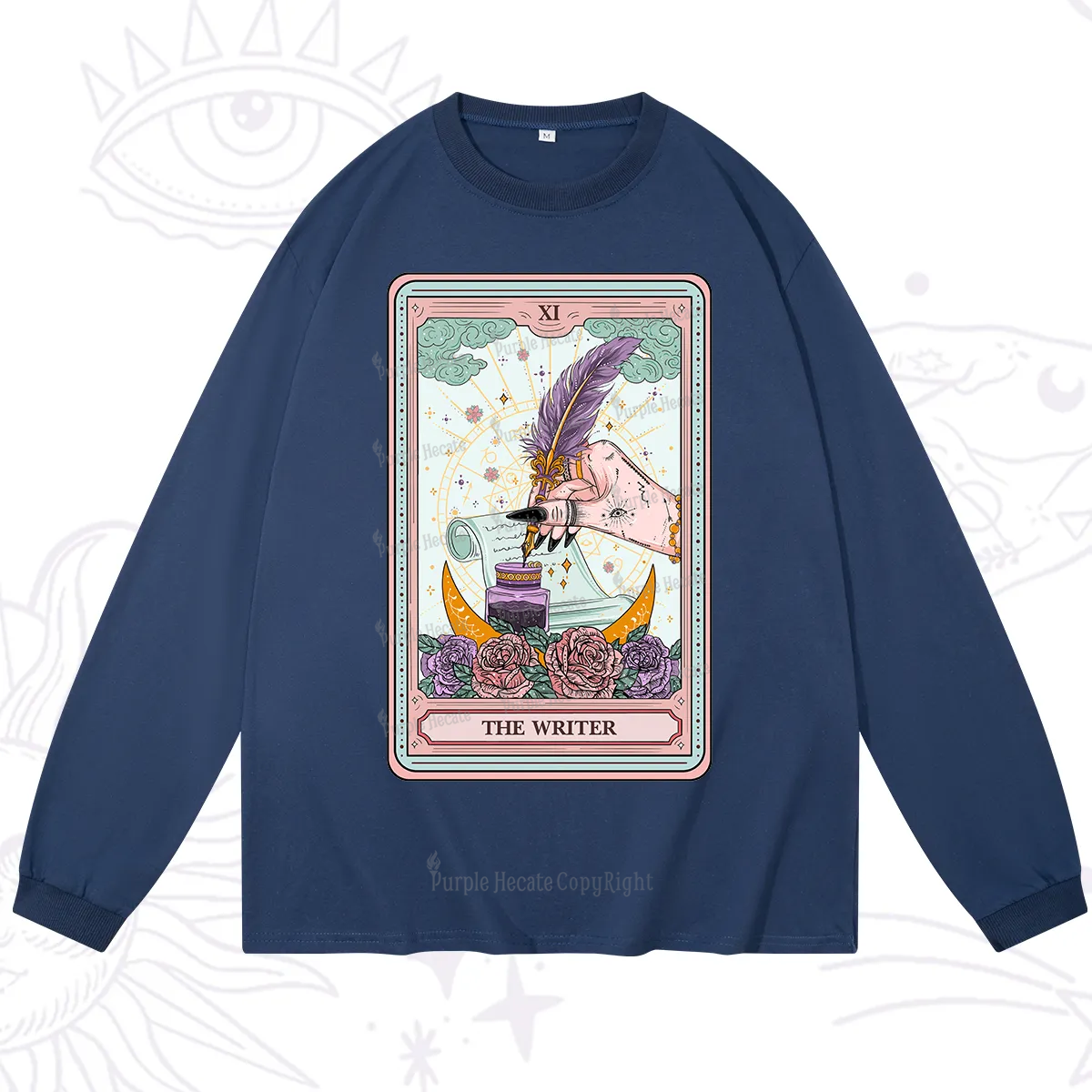 Purplehecate The Writer Tarot Long Sleeve T-Shirt