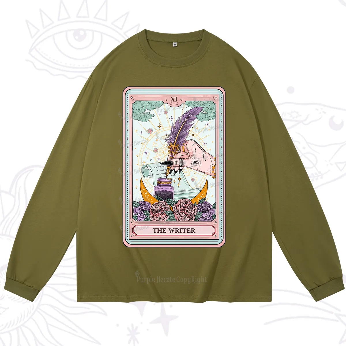 Purplehecate The Writer Tarot Long Sleeve T-Shirt