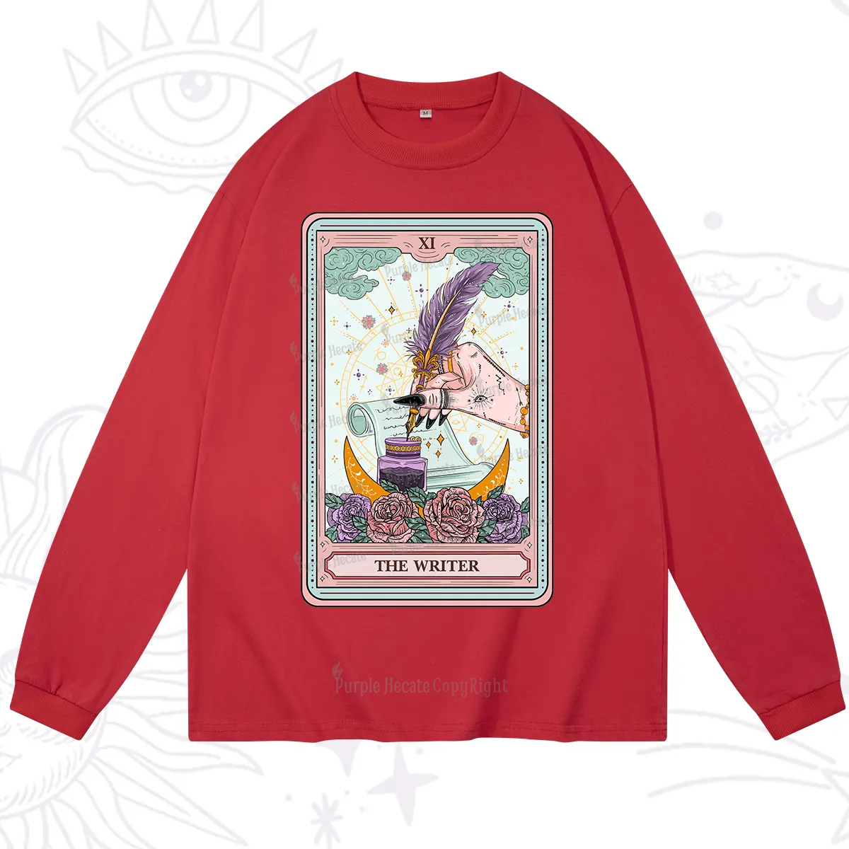 Purplehecate The Writer Tarot Long Sleeve T-Shirt